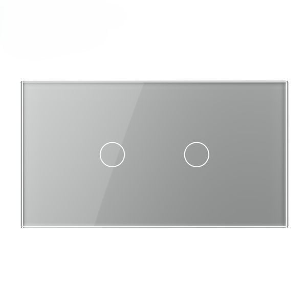 Stakleni panel 4M 1 Tipka & 1 Tipka zlatni i sivi 142mm*78mm