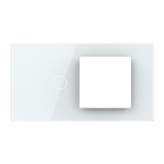 Stakleni panel 4M 1 Tipka & 1 Okvir bijeli 142mm*78mm