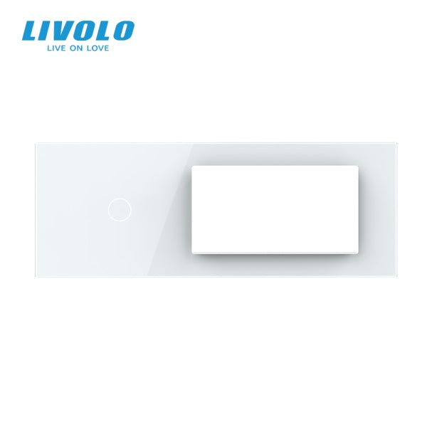 Stakleni panel 7M 1 Tipka & 1 Okvir & 1 Okvir bijeli 209.5mm*78mm