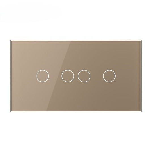Stakleni panel 4M 2 Tipke & 2 Tipke zlatni i siva 142mm*78mm