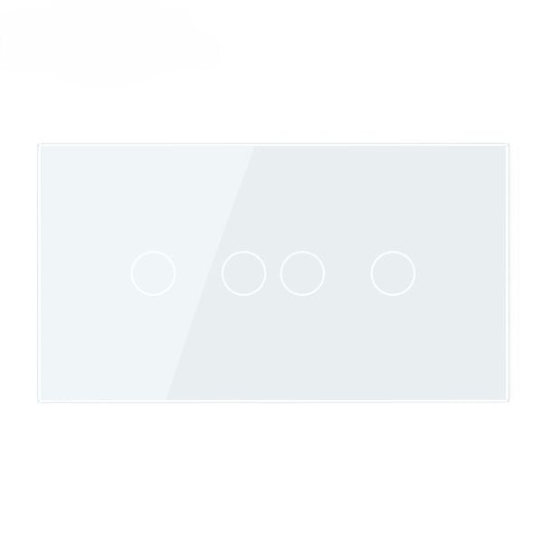 Stakleni panel 4M 2 Tipke & 2 Tipke bijeli 142mm*78mm