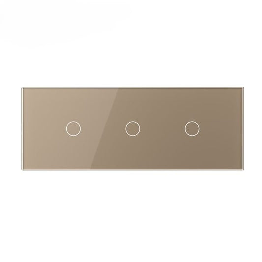 Stakleni panel 7M  2 Tipke & 2 Tipke & 1 Tipka zlatni i sivi 209.5mm*78mm