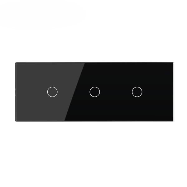 Stakleni panel 7M  2 Tipke & 2 Tipke & 1 Tipka crni Dimenzija: 209.5mm*78mm