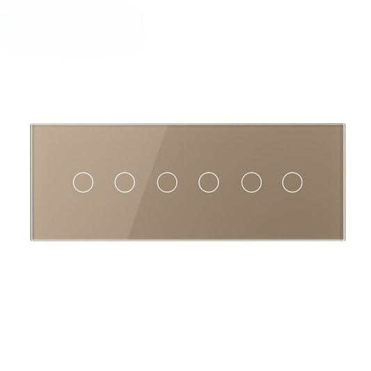 Stakleni panel 7M 2 Tipke & 2 Tipke & 2 Tipke zlatni i sivi 209.5mm*78mm