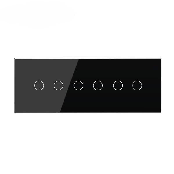 Stakleni panel 7M 2 Tipke & 2 Tipke & 2 Tipke crni 209.5mm*78mm