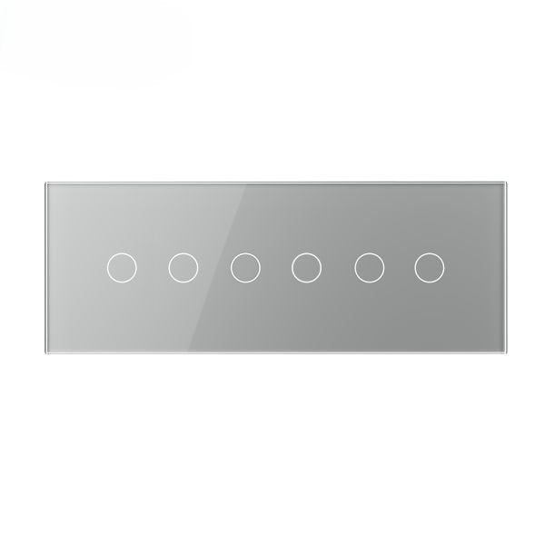 Stakleni panel 7M 2 Tipke & 2 Tipke & 2 Tipke zlatni i sivi 209.5mm*78mm