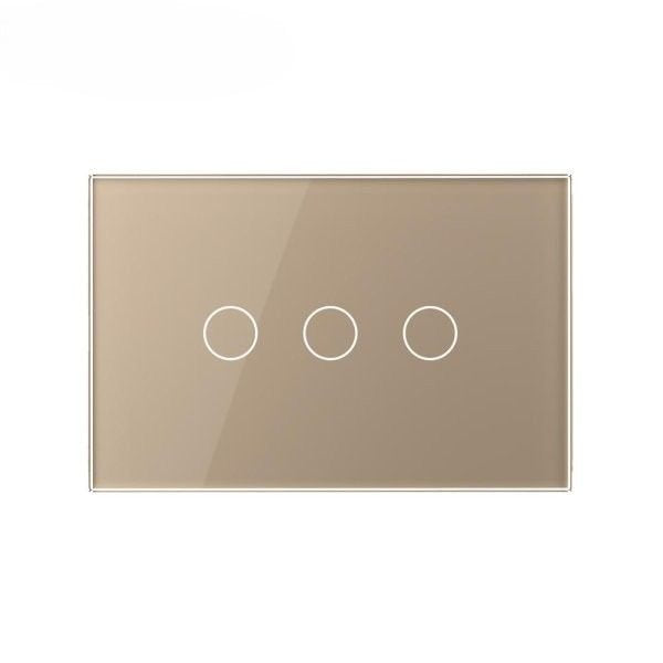US 3 Tipke Stakleni panel zlatni 119mm*78mm