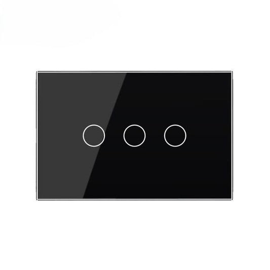 US 3 Tipke Stakleni panel crni 119mm*78mm