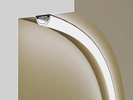LED profile ARC12 CD/U5 2000 raw alu. sa difuzorom