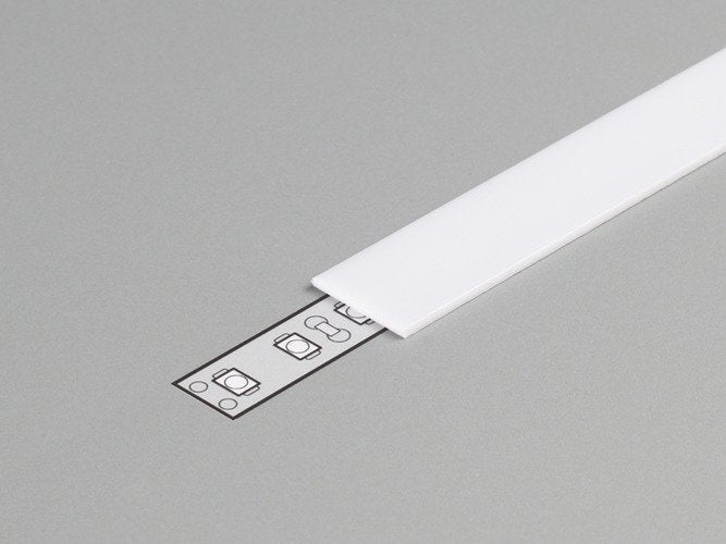 LED profile BEGTON12 J/S 2000 raw alu. + diffuser J slide 2000 opal
