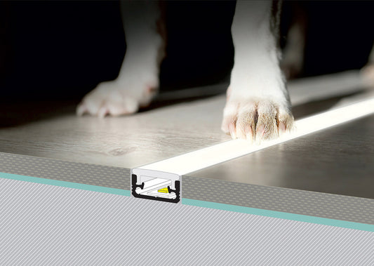 LED profile FLOOR8 K 2000 anod. sa difuzorom za pod
